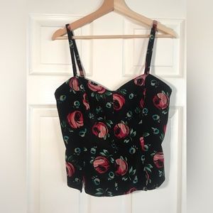 Velvet corset top